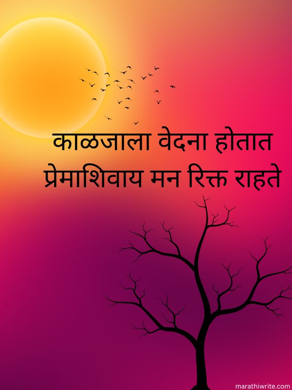 Sad Marathi Shayari Image with Emotional Quotes